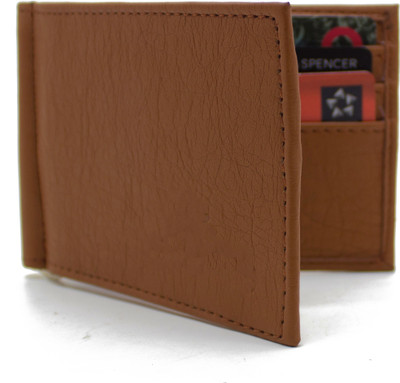 

NIetz Women Formal Tan Genuine Leather Money Clip(6 Card Slots)