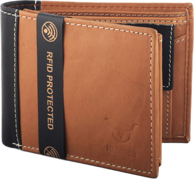 

Hidelink Men Casual Brown Genuine Leather Wallet(6 Card Slots)