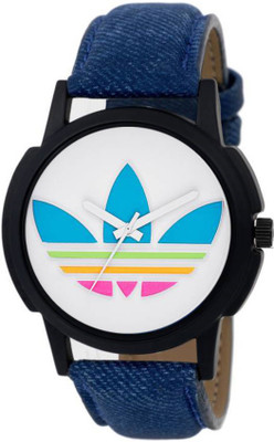 

Keepkart Blue Leather Strap White Dial Designer Pattern Watch For Couple Watch - For Men