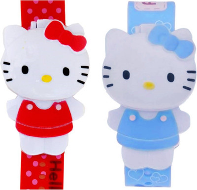 

COSMIC SET OF 2 AMAZING DIGITAL RED AND BLUE HELLO KITTY big size dial FOR CHILDREN BIRTHDAY PRESENTS COLLECTION Watch - For Boys & Girls