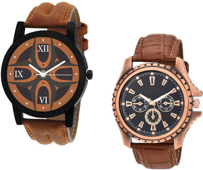 

Skmi Brown Stylish New Generation Watches Sett Of Two For Couple Watch - For Men & Women