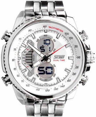 

Skmei Black Trendy Casual Stainless Steel Quartz Watch S Watch - For Men & Women
