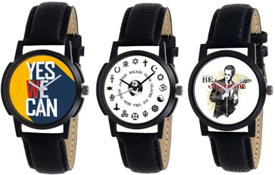 

Bilmo New Stylish Leather Strap Watch104-105-106 Watch - For Men