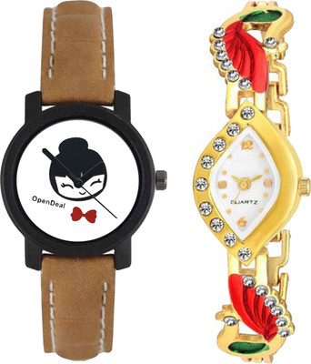 

OpenDeal Stylish Designer Combo Pack 2 Watch For Girls & Women ODPW18BOOW Watch - For Girls