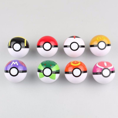 ZenShanti Pokemon Pokeball with Random Pokemon Inside Anime Action Figures | 8pc set 5cm(Multicolor)
