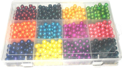 

GOELX Acrylic Plastic Multicolor Beads for Jewellery Making/Craftwork/Decorations - Multicolor