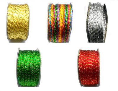 

GOELX Designer Fancy Dori Thread Rolls Bundle for Jewellery Making/Craftsworks/Diy Projects/Apparel Designing Pack5-1