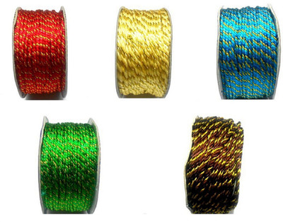

GOELX Designer Fancy Dori Thread Rolls Bundle for Jewellery Making/Craftsworks/Diy Projects/Apparel Designing Pack5-4