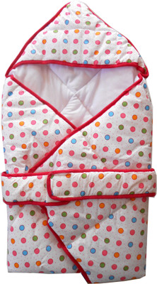 

Tinchuk New Born Baby Premium Soft Cotton Fabric Baby Hooded Wrapper /Sleeping Bag / Blanket /Towel (0-18 Months) Bunting Bag(Pink)