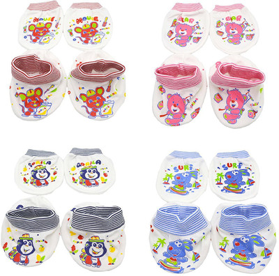 

Baby Bucket Mittens and Booties 4 Pair set(Multicolor)