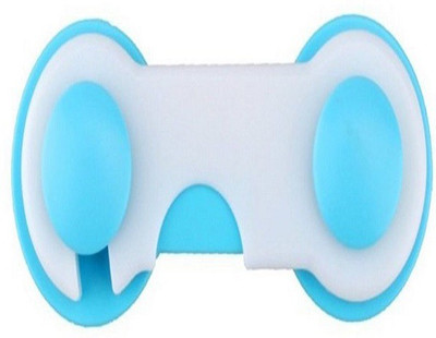 

Kuhu Creations ® Kids Safety Lock for Drawer Fridge Cabinet And Many other appliances or furniture. (4 Units, Blue Hook Plastic)(Blue)