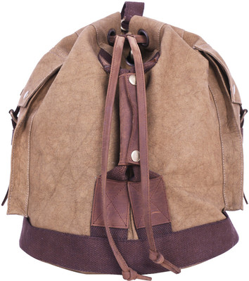 

Krashell Handmade Leather Sling Bag With Belt Backpack(Brown, 11 inch)