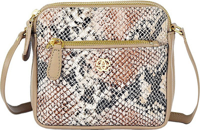 

Eske Ernesia Double Zip Shoulder Bag Shoulder Bag(Beige, 5 L)