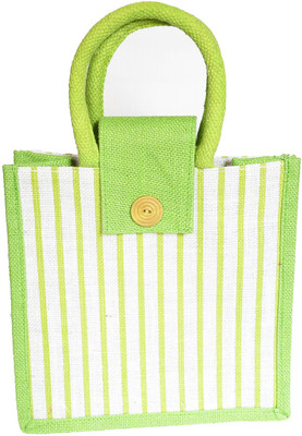

IMPRESSIONS FOREVER GREEN STRIPES LUNCH BAG Lunch Bag(Green, 4 L)