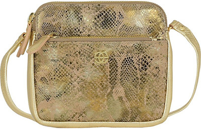 

Eske Ernesia Double Zip Shoulder Bag Shoulder Bag(Gold, 5 L)