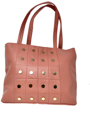 

SM Shopper Women Casual, Formal, Evening/Party Leatherette Bag/Botton-Light Brown-Golden Shoulder Bag(Brown, Gold, 5 L)