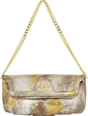 

Eske Reza Flap Clutch Sling Bag(Gold, 5 L)