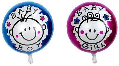 

Theme My Party Printed Baby Shower Balloons Balloon(Blue, Pink, Pack of 2)