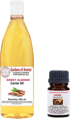 

Gardens Of Aroma Clove Esssential Oil And Sweet Almond Carrier Oil(210 ml)