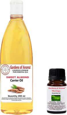 

Gardens Of Aroma Moringa Essential Oil And Sweet Almond Carrier Oil(210 ml)