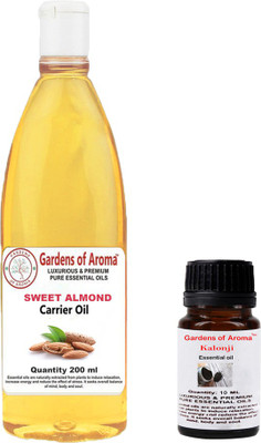 

Gardens Of Aroma Kalonji Essential Oil And Sweet Almond Carrier Oil(210 ml)
