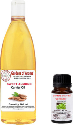 

Gardens Of Aroma Coriander Essential Oil And Sweet Almond Carrier Oil(210 ml)