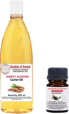 

Gardens Of Aroma Rosemarry Essential Oil And Sweet Almond Carrier Oil(210 ml)
