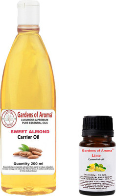 

Gardens Of Aroma Lime Essential Oil And Sweet Almond Carrier Oil(210 ml)
