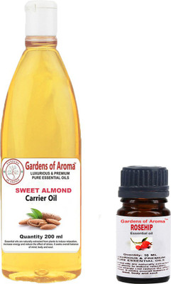 Gardens Of Aroma Rosehip Carrier Oil And Sweet Almond Carrier Oil(210 ml)