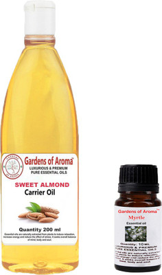 

Gardens Of Aroma Myrtle Essential Oil And Sweet Almond Carrier Oil(210 ml)