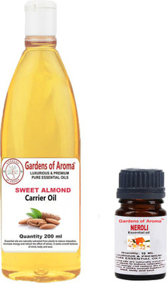 Gardens Of Aroma Neroli Essential Oil And Sweet Almond Carrier Oil(210 ml)