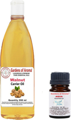 

Gardens Of Aroma Aqua Essential Oil And Walnut Carrier Oil(210 ml)
