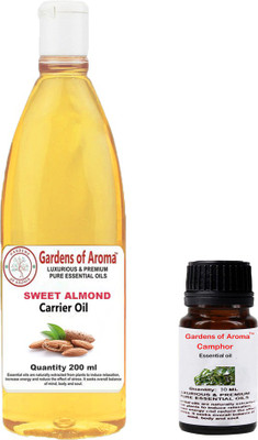 

Gardens Of Aroma Camphor Essential Oil And Sweet Almond Carrier Oil(210 ml)