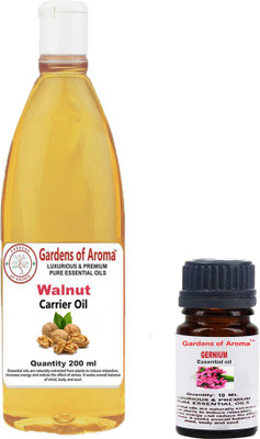 

Gardens Of Aroma Geranium Essential Oil And Walnut Carrier Oil(210 ml)