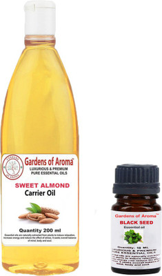 

Gardens Of Aroma Blackseed Essential Oil And Sweet Almond Carrier Oil(210 ml)