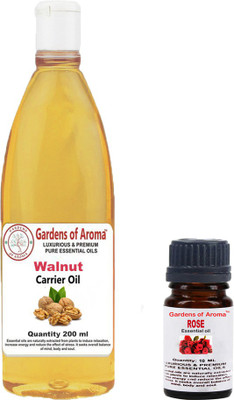 

Gardens Of Aroma Rose Essential Oil And Walnut Carrier Oil(210 ml)