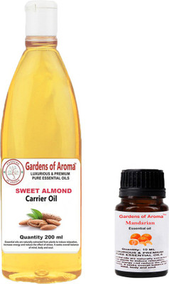

Gardens Of Aroma Mandarian Essential Oil And Sweet Almond Carrier Oil(210 ml)