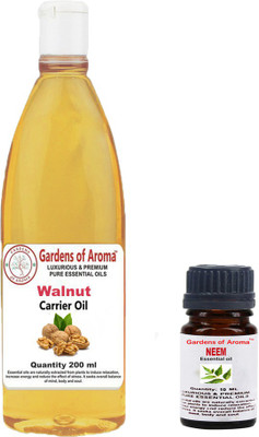 

Gardens Of Aroma Neem Essential And Walnut Carrier Oil(210 ml)