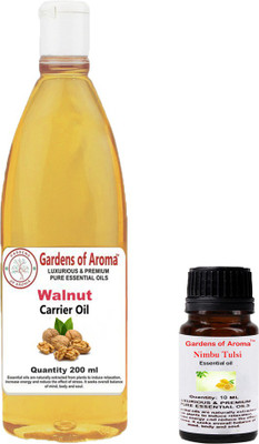 Gardens Of Aroma NimbuTulsi Essential Oil And Walnut Carrier Oil(210 ml)