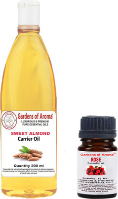 

Gardens Of Aroma Rose Essential Oil And Sweet Amond Carrier Oil(210 ml)