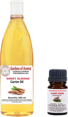 

Gardens Of Aroma Clarysage Essential Oil And Sweet Almond Carrier Oil(210 ml)