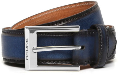 

BRUNE Men Casual Blue Genuine Leather Belt