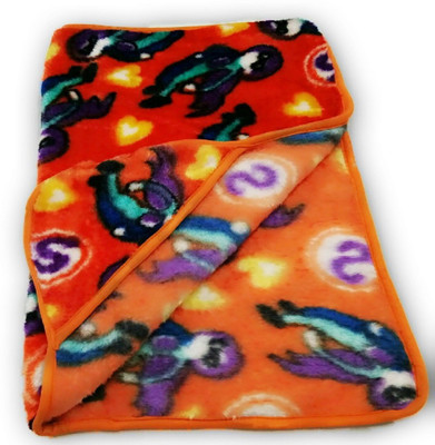 SAA Fashion - The Celebrity Trend Self Design  Coral Blanket(Cotton, Orange with S Printed