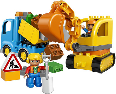 

Lego Truck Track Excavator Duplo Figures(Multicolor)