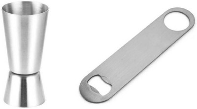 Sukot Stainless Steel Peg Measures + Steel Bottle Opener Can Opener Bottle Opener(Pack of 2) at flipkart