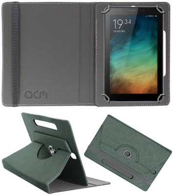 ACM Book Cover for Micromax Canvas Tab P701 Plus 7 inch Designer Rotating Case(Grey, Cases with Holder, Pack of: 1)