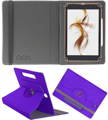 ACM Book Cover for iBall Slide Nimble 8 inch(Purple, Cases with Holder)