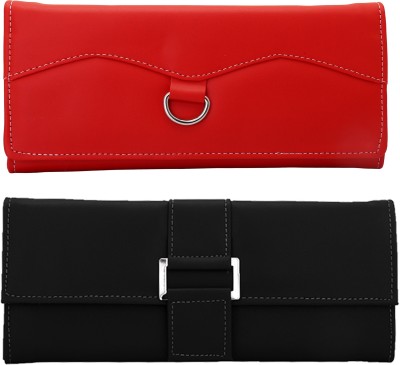 

Lady bar Casual Black, Red Clutch