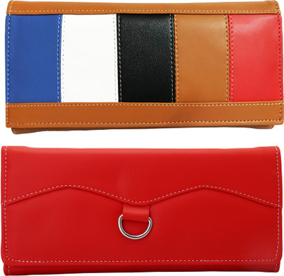

Lady bar Casual Red, Tan Clutch