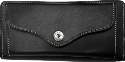 

Lady bar Women Formal Black Artificial Leather Wallet(3 Card Slots)